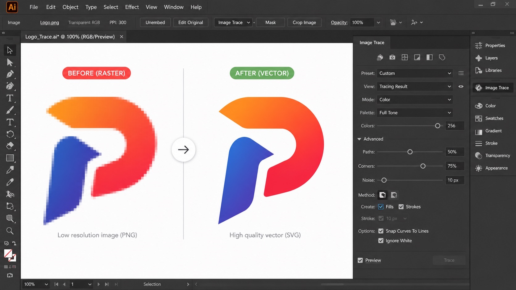 Adobe Illustrator's Image Trace Tool: What It Can and Cannot Do featured image