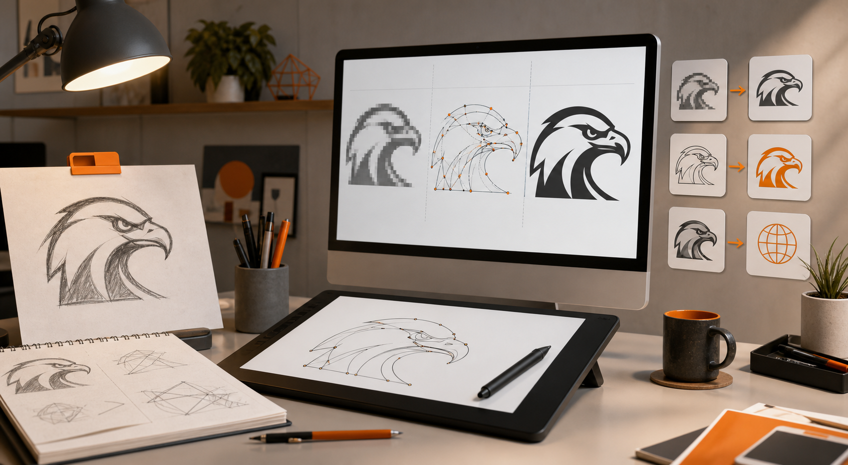 Manual vector tracing workspace
